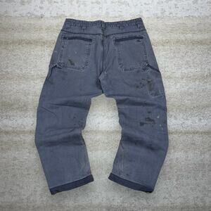 Vintage Y2K Ridge Cut Carpenter Pants 38x32 Relaxed Fit Iron Grey Double Knees